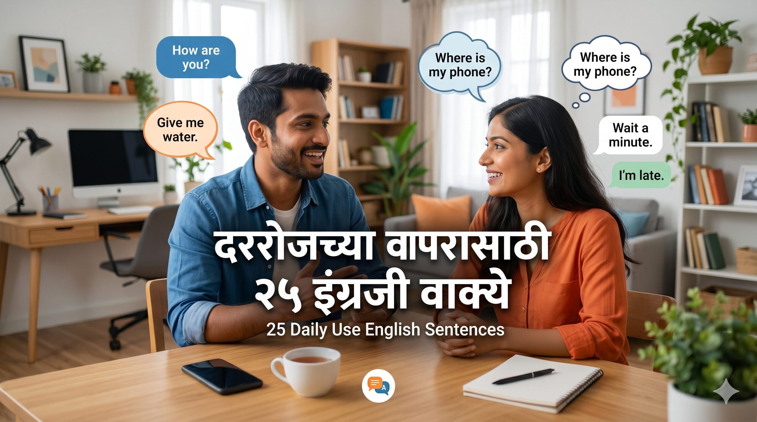 दररोजच्या वापरासाठी २५ सोपी इंग्रजी वाक्ये (25 Daily Use English Sentences)