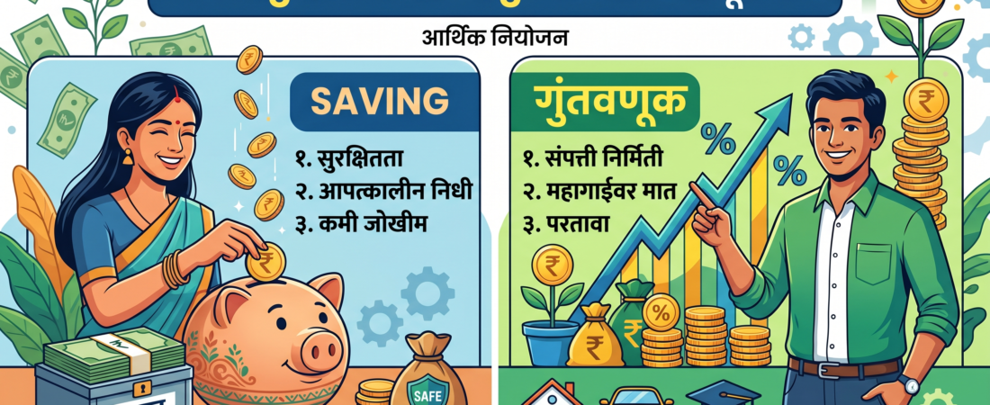 बचत (Saving) vs गुंतवणूक (Investing): नेमका फरक काय?