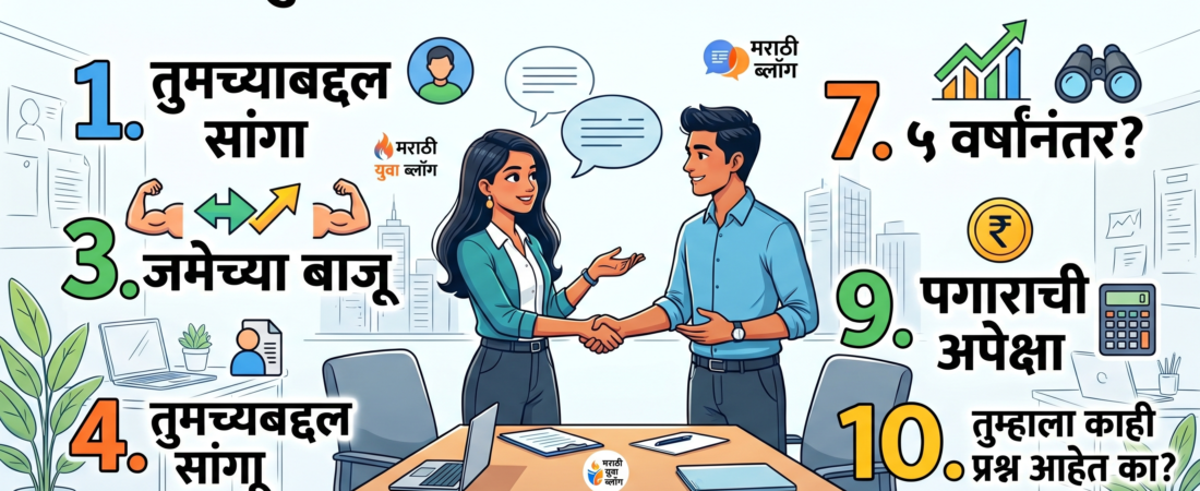 नोकरीच्या मुलाखतीसाठी टॉप १० प्रश्न आणि त्यांची उत्तरे: मराठी तरुणांसाठी खास गाईड!